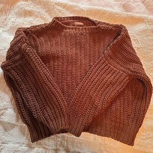 Cozy Brown Knit Sweater